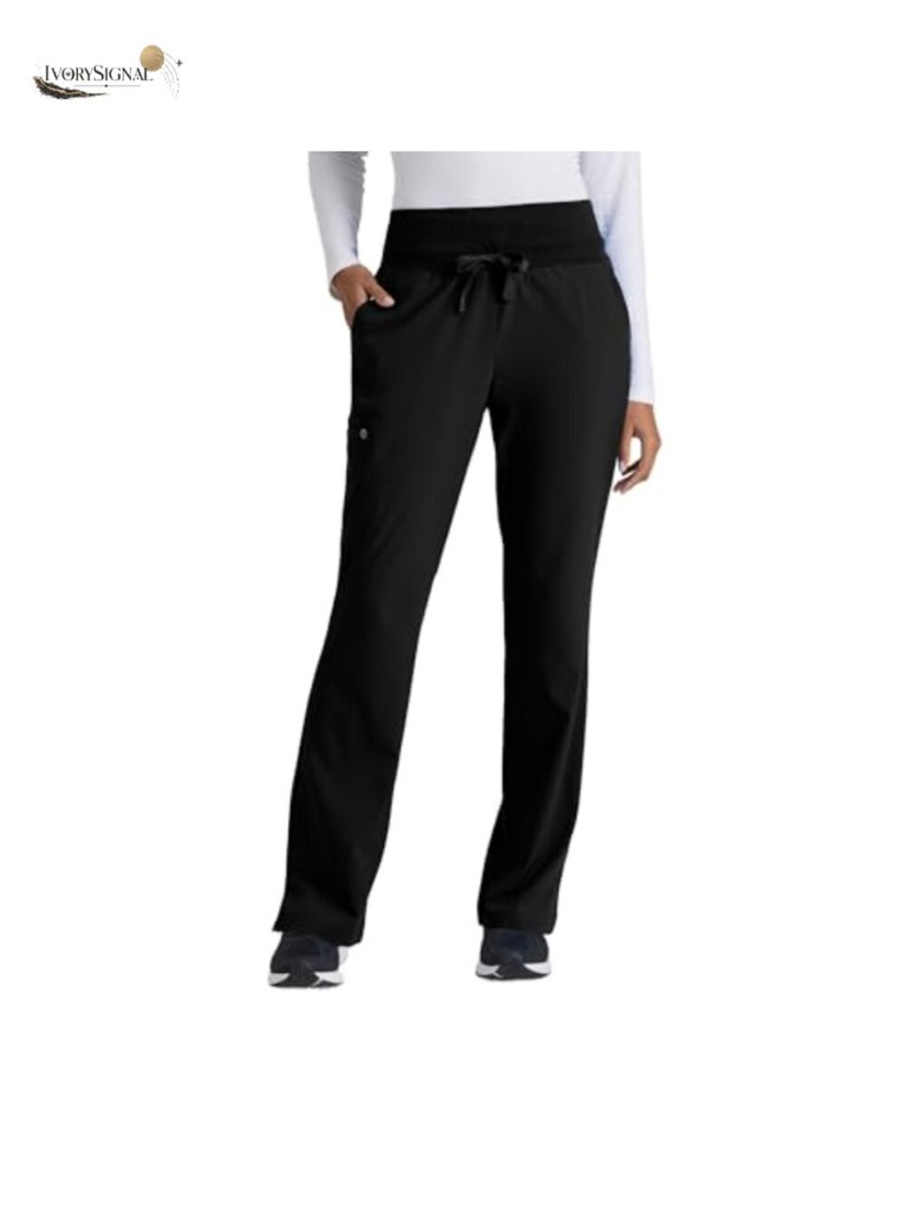 Women's Mid Rise Flared Scrub Pants 360 Stretch 5 Pocket Medical Uniform